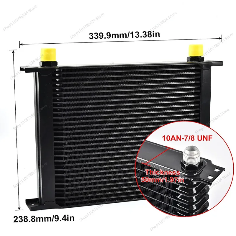 For Car Retrofit 15 Rows, Oil Cooler, Radiator, Kit AN10 Transmission Engine Cooler