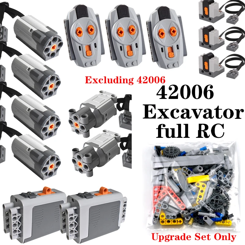 

MOC Excavator Full RC Version Technical 42006 Excavator Power Functions Set Building Blocks DIY Assemble Bricks Toy Kids Gift