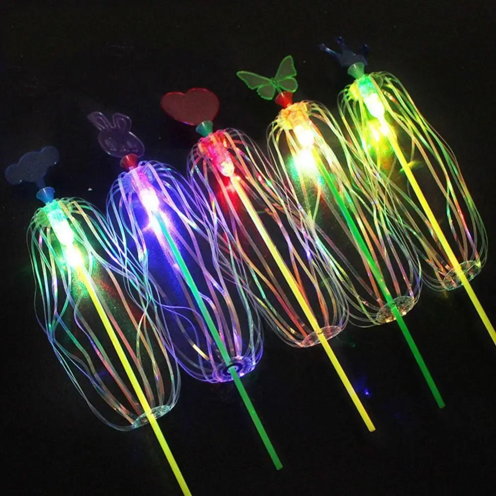 Cheering Stick Light-Up Wand Party Cosplay Props Rainbow Magic Stick Luminous Stick Toy LED Magic Fairy Stick Magic Glow Stick