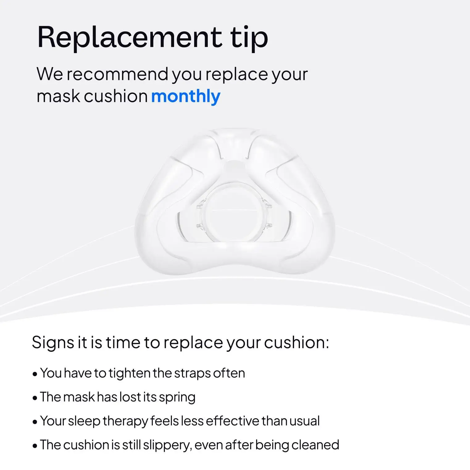ResMed AirFit N20 Replacement Nasal Cushion Large Size, Airtight Snug‑Fit Silicone Cushion Comfort Sleep CPAP Mask Accessory - view 5