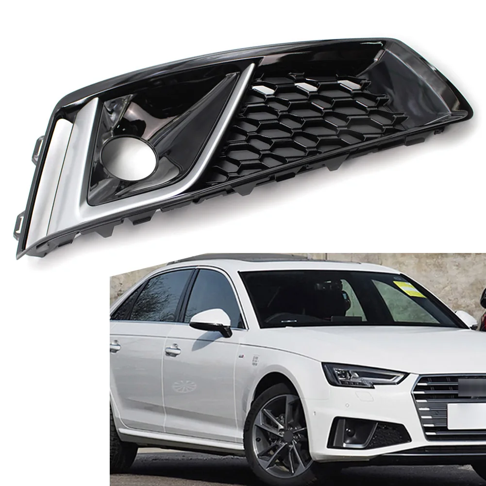 Car Front Bumper Grille Front Right Fog Light Lamp Cover Grill For Audi A4 B9 S-LINE S4 2018 2019 2020