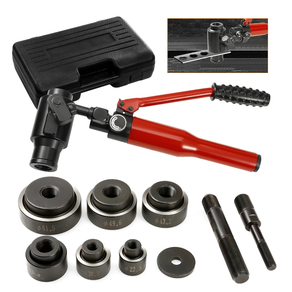 Manual Hydraulic Hole Opener Tool Set with 6 Molds (22mm 27.5mm 34mm 43mm 49mm 60mm ) Hydraulic Punching Drilling Machine