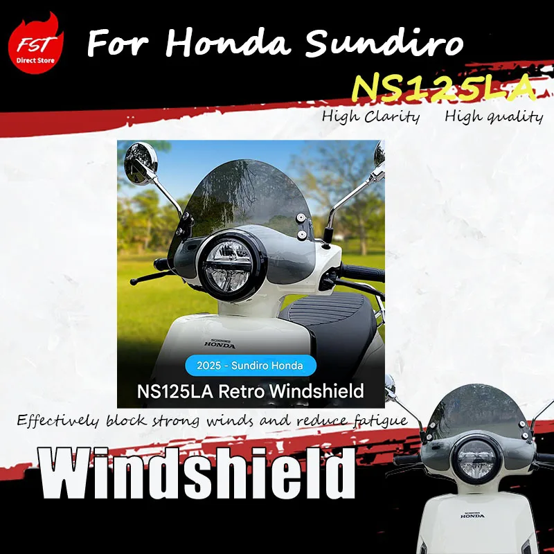 

For the Honda Sundiro NS125LA special 2025 model front windshield rain shield with waterproof and wear-resistant properties