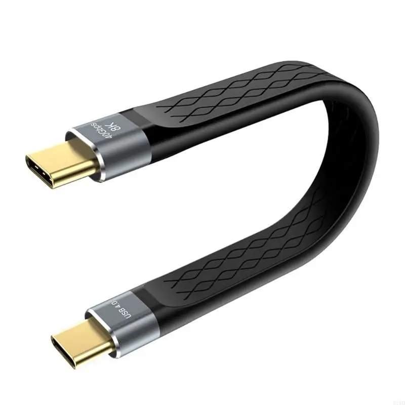 

R1WD 5.9Inch USB4 C to C Cable Flat 40Gbps Fast Speed Data 240W Charging Cord