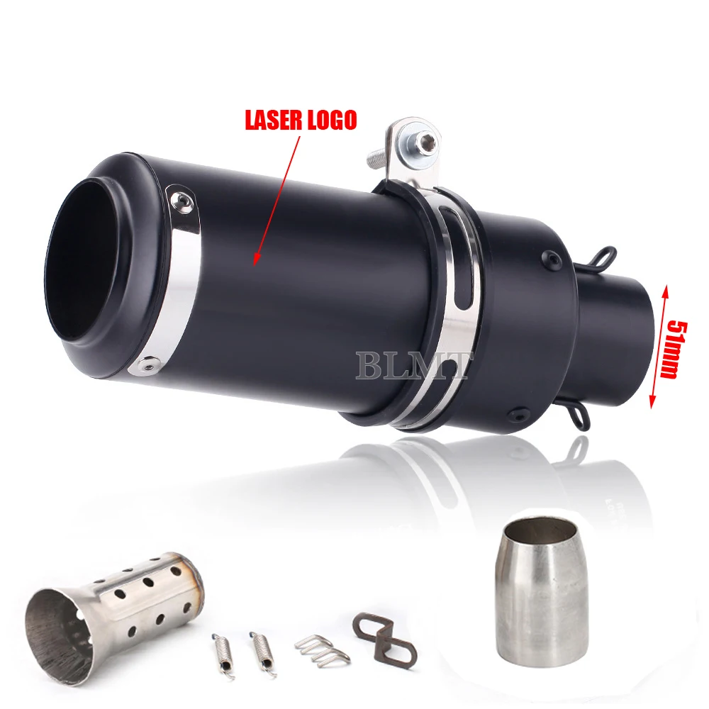 Universal 51/60mm motorcycle sc exhaust inox muffler carbon fiber exhaust with DB Killer for z900 R3 R25 MT07 MT09 R1 Z400 Z650 image 3