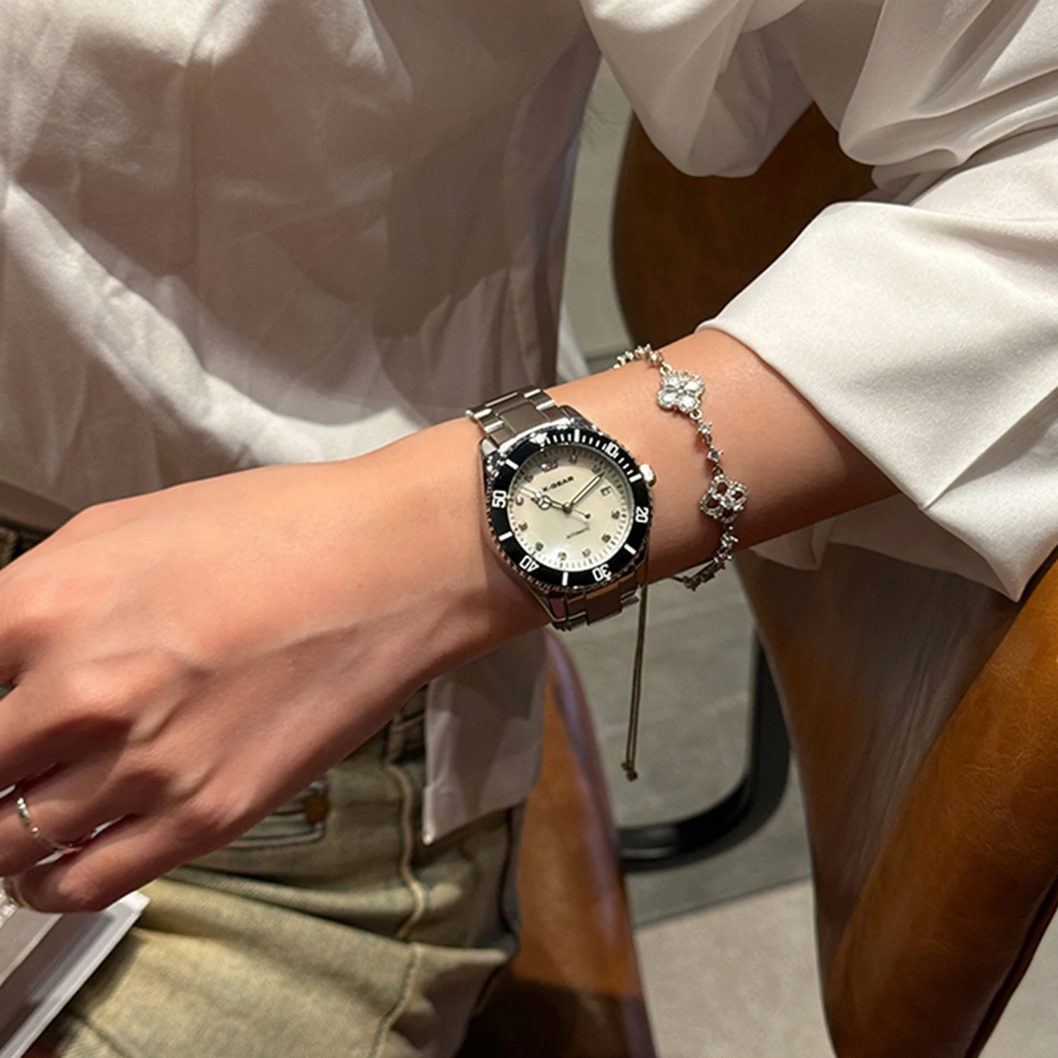 Women's Mechanical Watch with Diamond Dial