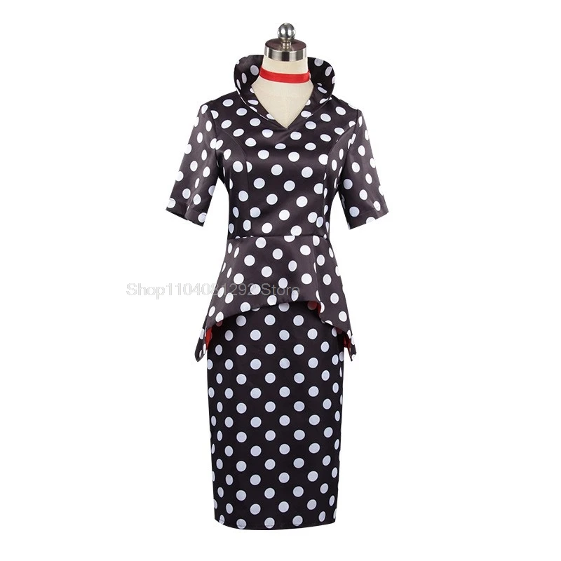 Film da favola Horror Coraline madre Costume Cosplay parrucca Polka Dress Secret Adult Halloween Party spaventoso vestito da gioco di ruolo