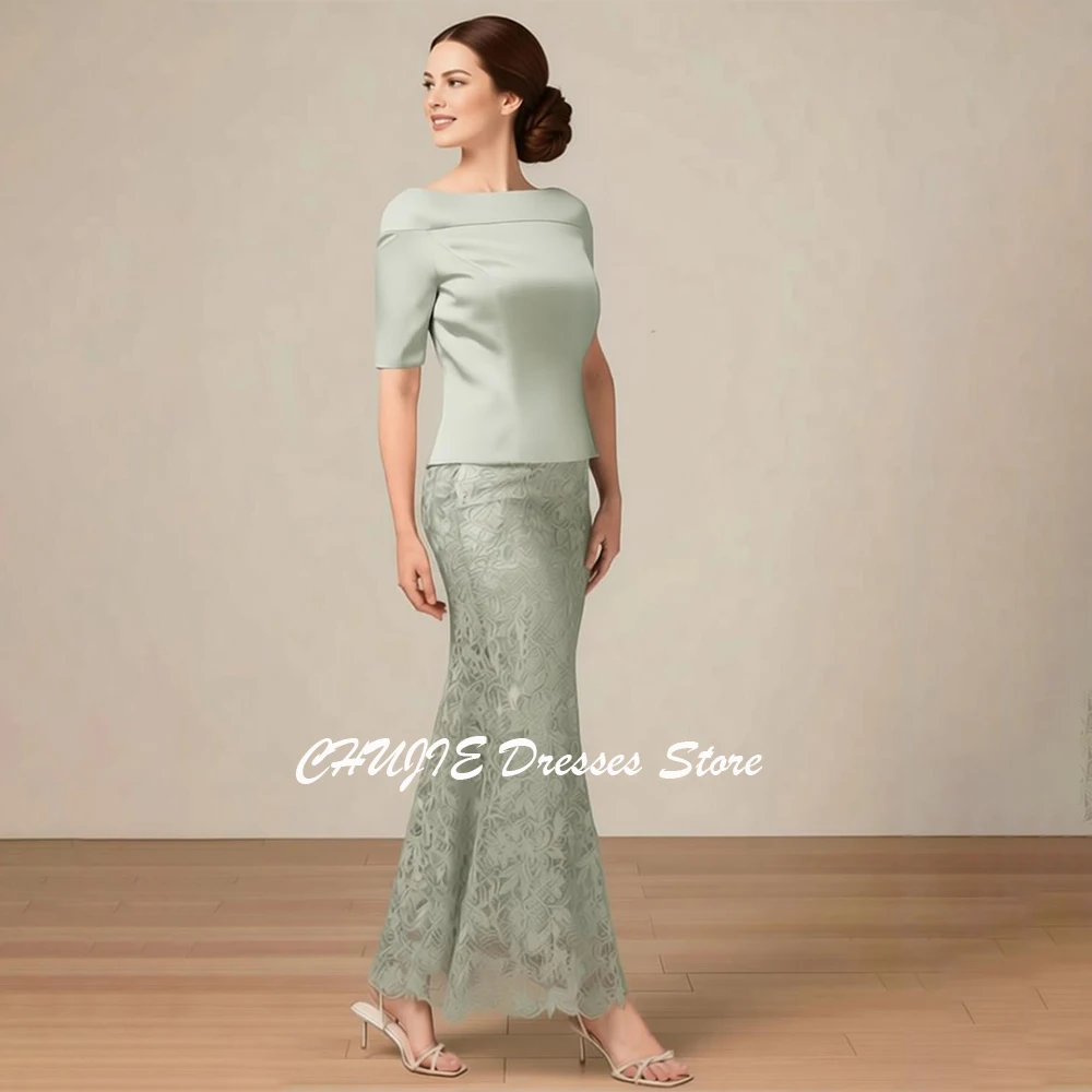 

Olive Green Silk Satin And Lace Mother Of The Bride Dress Mermaid Wedding Guest Dress Prom Dresses Evening Party Gown Customized