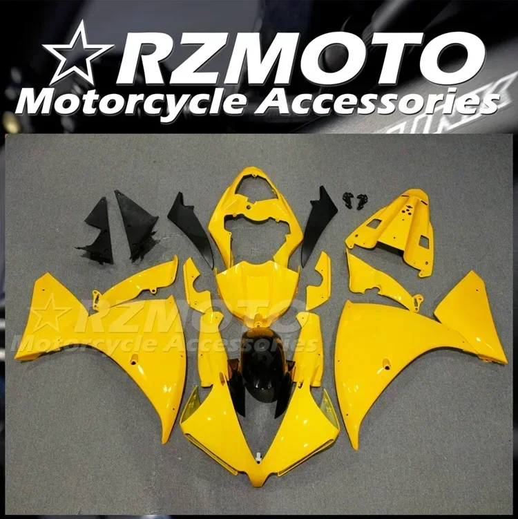 

4Gifts New ABS Motorcycle Bike Whole Fairings Kit Fit for YAMAHA YZF - R1 2012 2013 2014 12 13 14 Bodywork Set Yellow