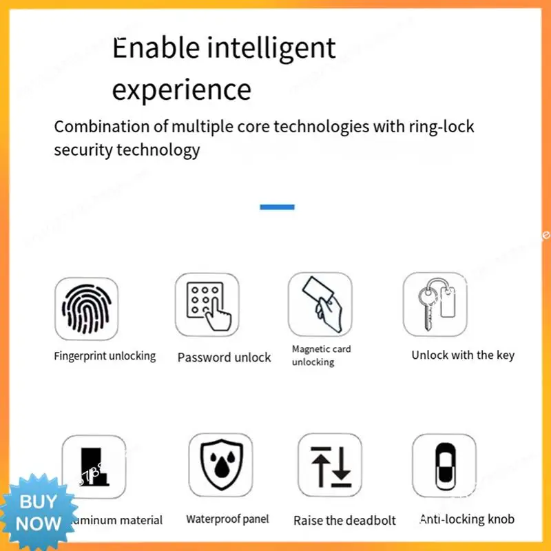 

A10R Tuya Smart Door Lock Fingerprint Biometric Waterproof Digital Electronic Lock APP IC Card Password Aluminum Alloy Lock B