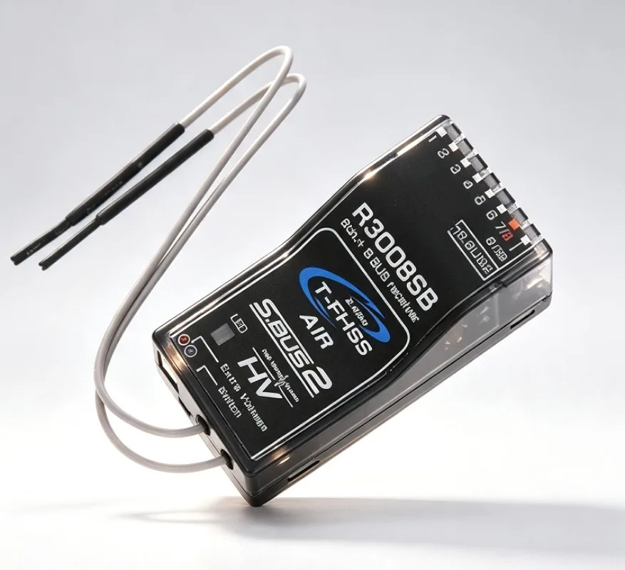R3008SB 2.4G 8CH HV T-FHSS Receiver, Ultra-Light 10.1g w/ S.Bus2 Telemetry