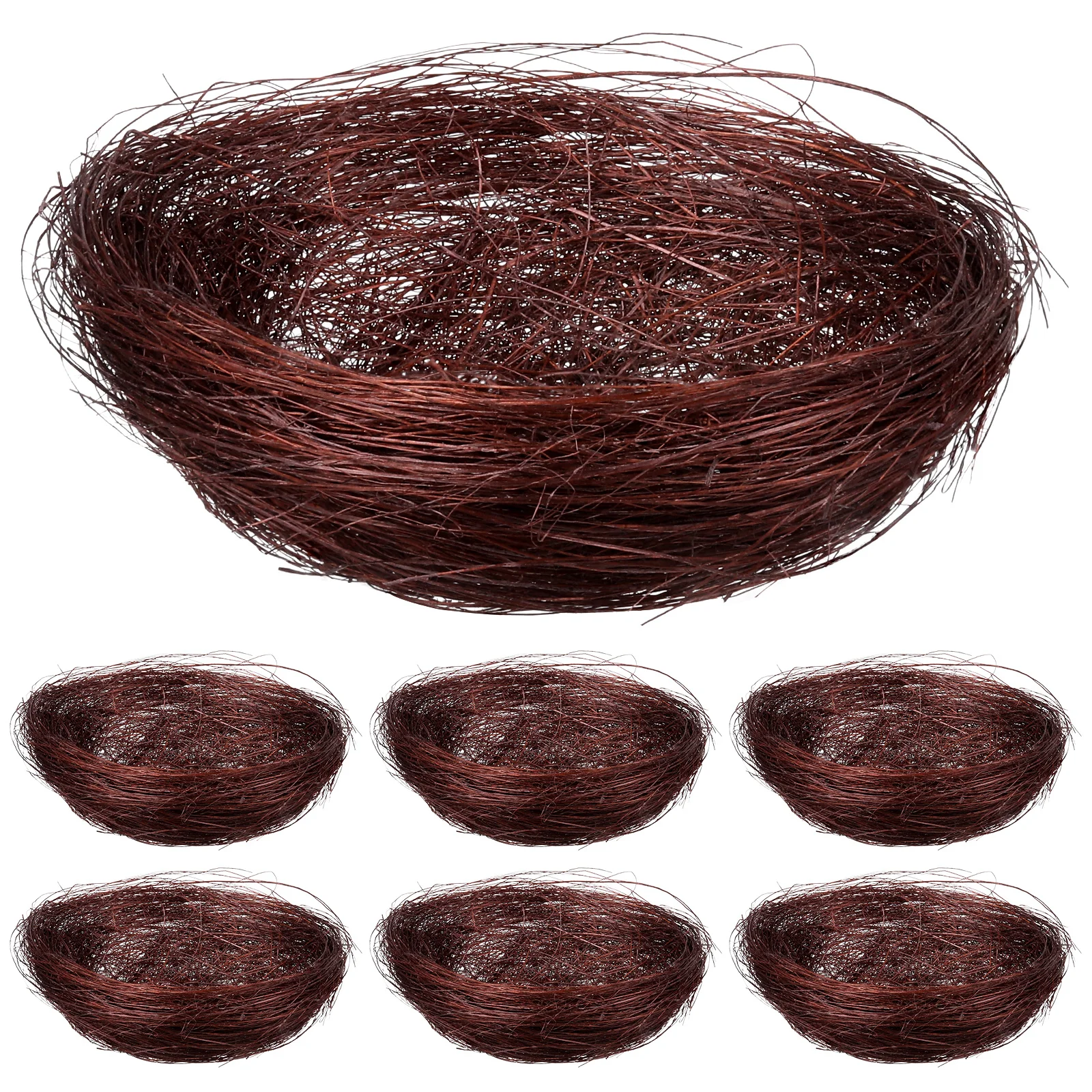 

20pcs Bird Nest Decor Artificial Woven Hemp Thread Nests For Table Wedding Party Easter Home Garden Photography Props Desktop