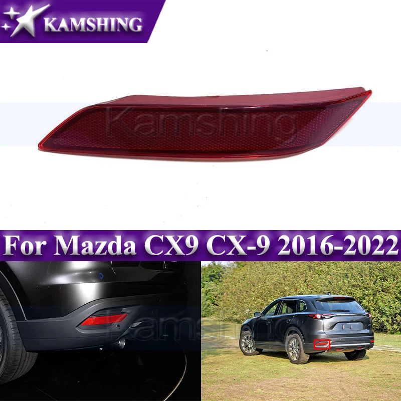 

Kamshing Rear Bumper Light For Mazda CX-9 CX9 2016-2022 Reflector Warning Lamp Rear Brake Light Stop Lamp