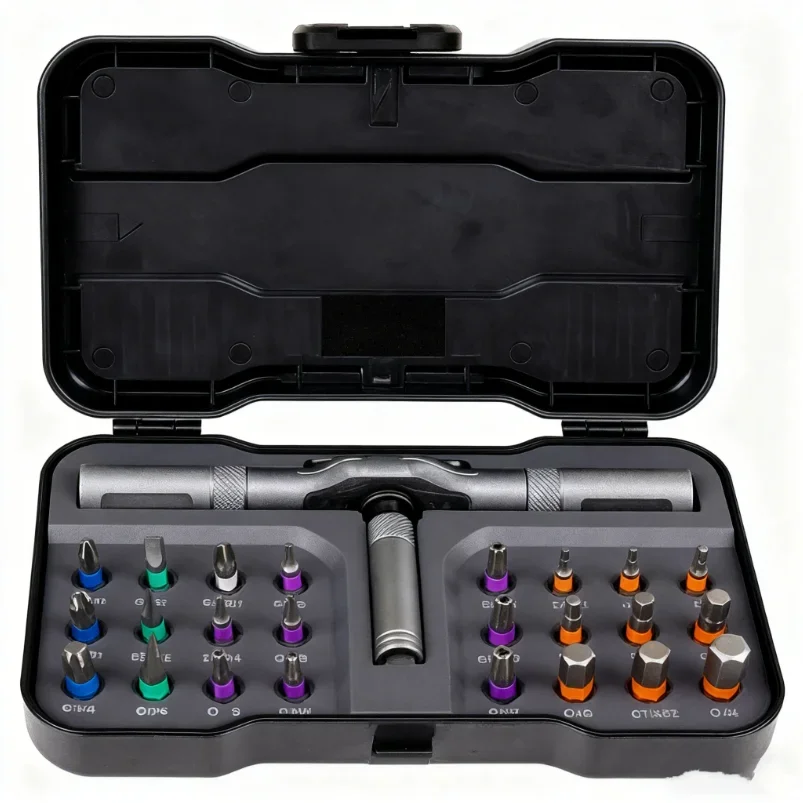 

Multiple Magnetic Bits, 24 in 1 Multifunctional Ratchet Screwdriver Set, Mini Repair Tool Kit for PC and Desktop