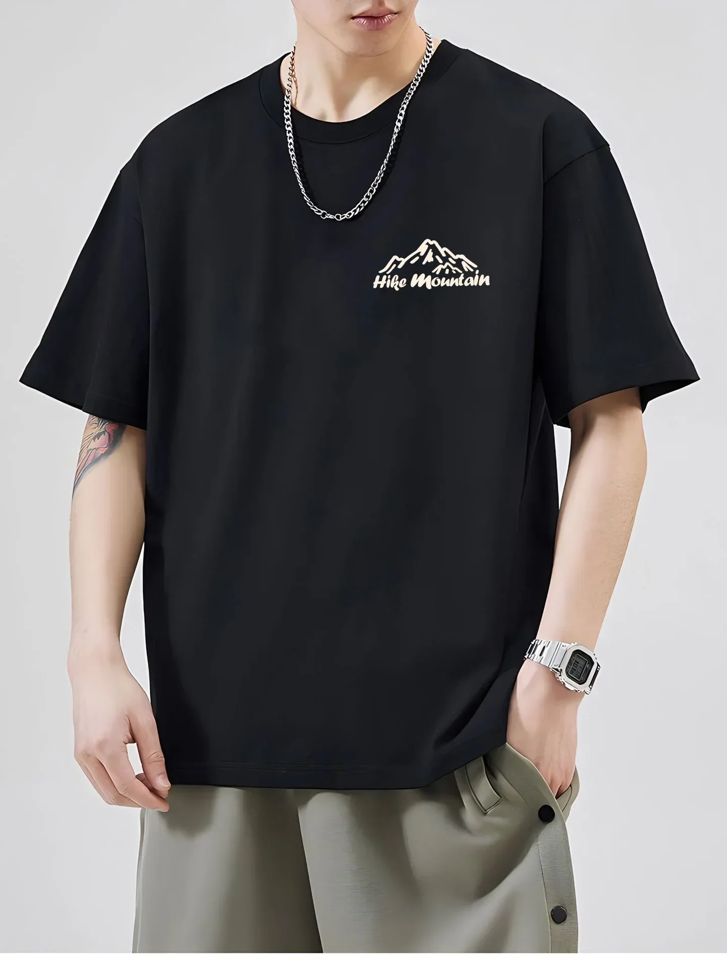 

Korean Fashion Summer New Short Sleeved Loose Cotton T-shirt Men's Casual Half Sleeved Oversized T-shirt Vintage Men Tops Y2k