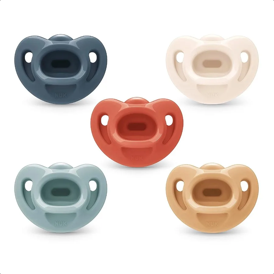 

Удобная соска NUK Timel 100, силиконовая цельная конструкция, не содержит BPA, нежная для кожи ребенка, 5 упаковок для детей от 06 месяцев