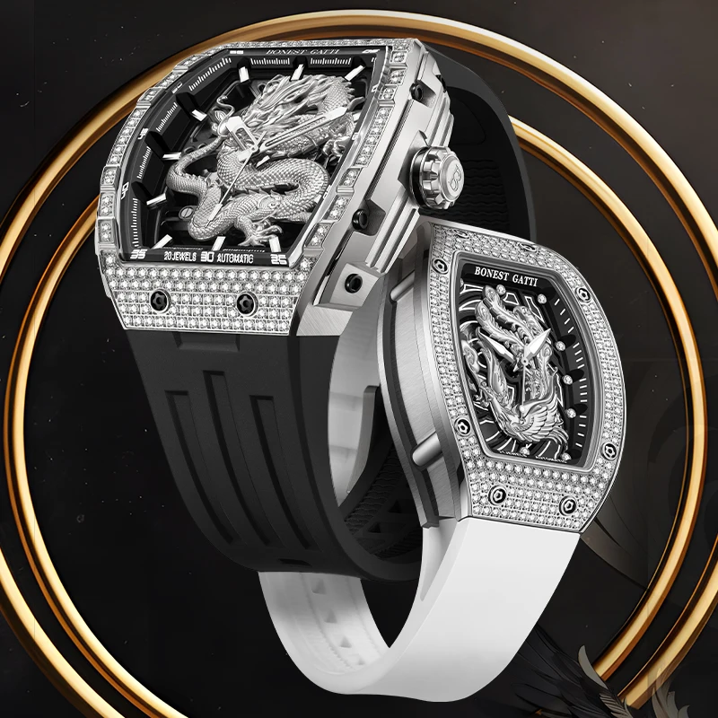 ولدت ساعات رجالية ميكانيكية للأزواج من BONEST GATTI مع زوج من الساعات الألمانية الفاخرة لهدايا عيد الحب