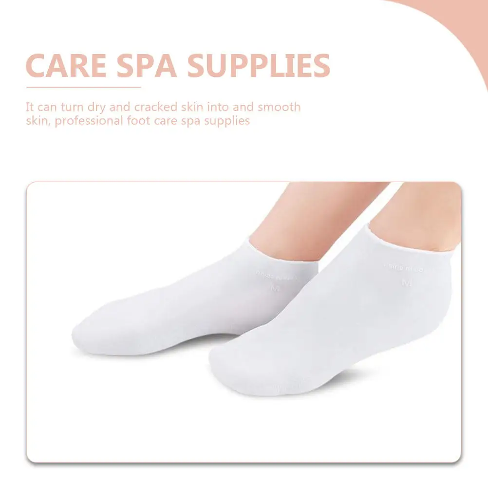 2Pairs Exfoliating Moisturizing Socks Foot Care Protective Sebs Anti-Cracking Foot Covers for Dry Cracked Skin view 2