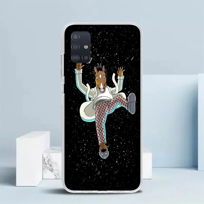 Cartoon B-BoJack Horsemans Silicon Call Phone Case For Samsung Galaxy A51 A50S A71 A70 A41 A40 A31 A30 A21S A20E A10 A6 A7 A8 A9