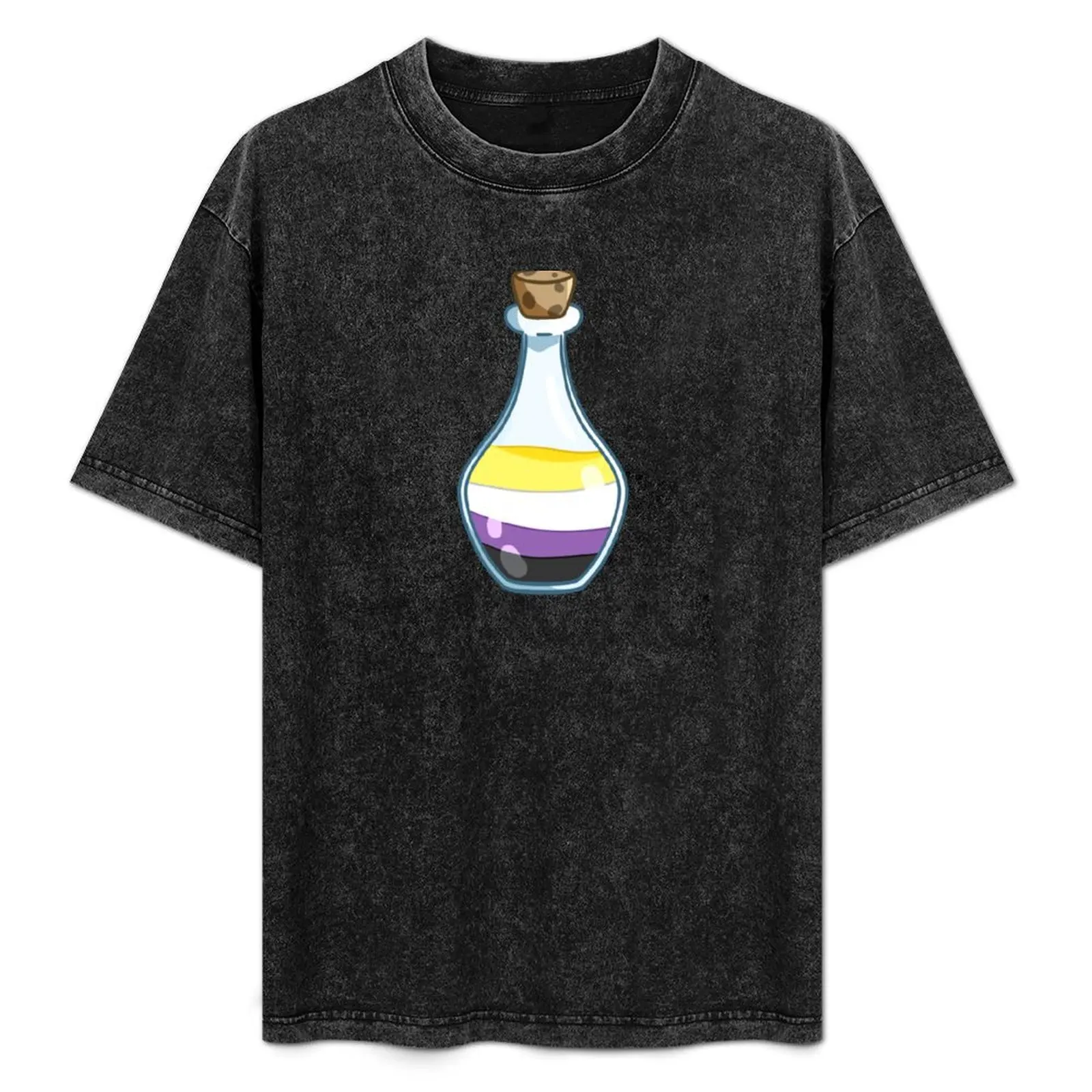 Non-Binary Pride Potion T-Shirt Sporty Casual Quick Dry T-Shirt