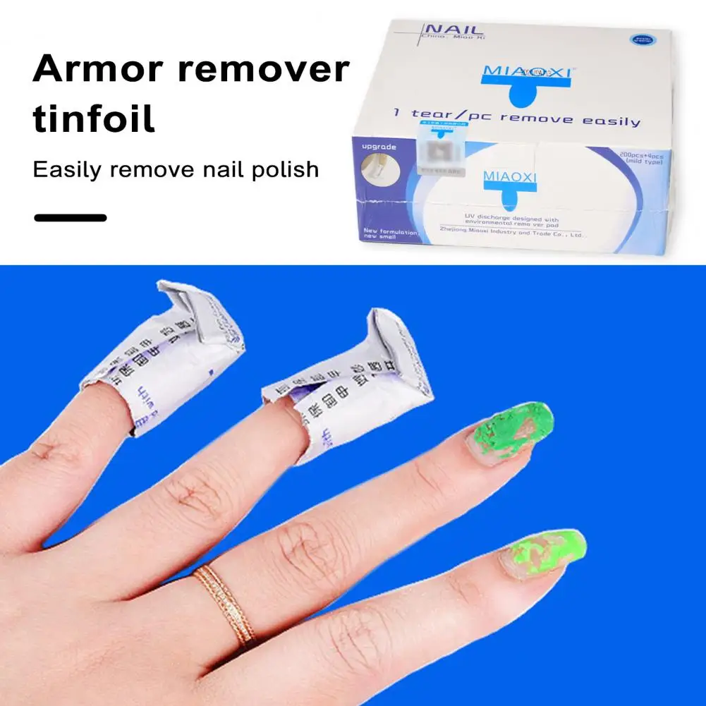 Foil Wraps for Nail Polish Removal Efficient Nail Polish Gel Removal Kit with Foil Wraps Caps Tools for Manicure for Easy