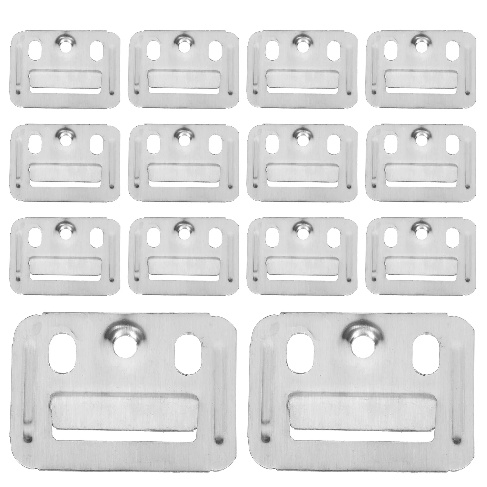 

100Pcs Stainless Steel Wall Panel Clamp Heavy Duty Buckle for Wood Bamboo Panels Countersunk Screw Fixing Piece Hardware