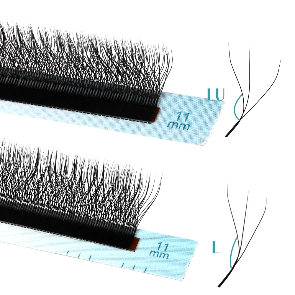 Gemerry L LU Curl YY 3D 4D 5D W Shape Eyelashes Flowering Bloom Premade Fans Eyelash Extensions Makeup 0.07 Individual Lashes