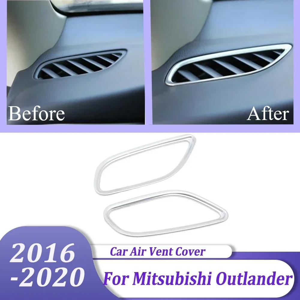 

Передняя крышка вентиляционного отверстия для кондиционера, накладка, наклейка, внутренние автомобильные аксессуары для Mitsubishi Outlander 2016 2017 2018 2019 2020