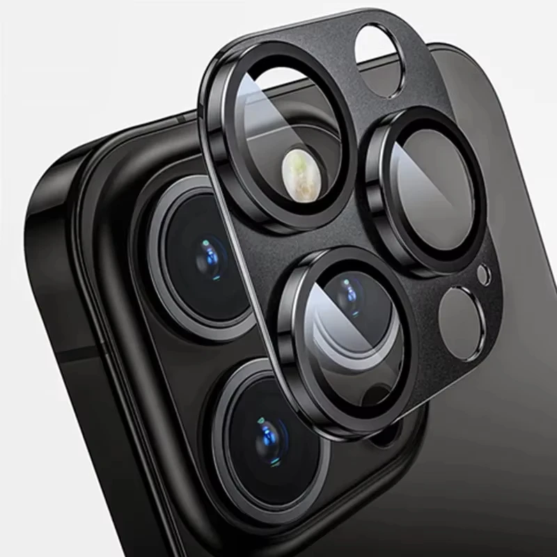 Metall-Kameraschutz für iPhone 17 Pro Max 18 Ultra 13 16 15 14 Plus 11 12 Mini 18promax Schutzfolie für Objektiv aus gehärtetem Glas
