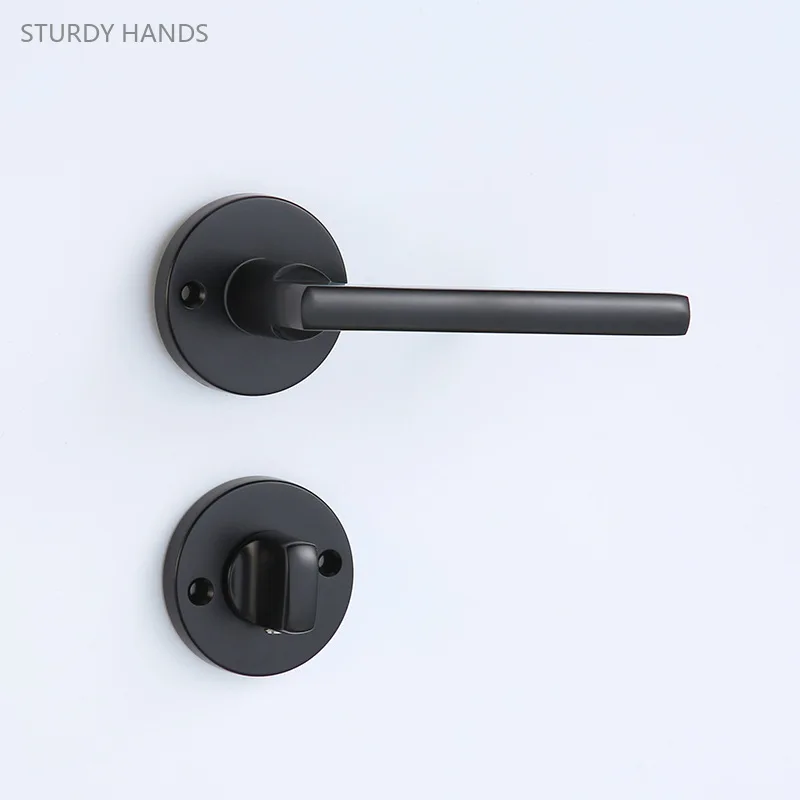 1 set of zinc alloy double-sided invisible door locks for indoor bedroom background wall concealed split handle locks