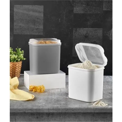 Synergy Store Multi-Purpose Gray Fairy Tale Storage Container 2'li Set 4500 ml