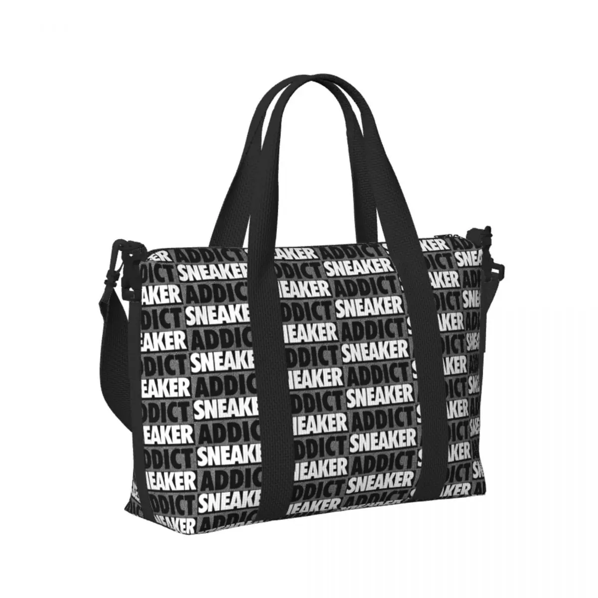 

Custom Sneaker Addict Box (2) Beach Travel Bag Large Capacity Tote Bags for Gym Sport Women Shopping Duffle Shoulder Bag