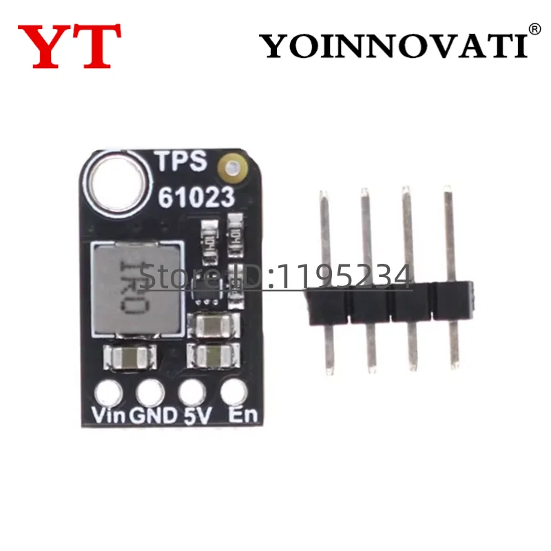TPS61023 Boost Converter Module 5V 1A Output, Step-Up Voltage Regulator, 0.5V-5.5V Ultra-Low Input