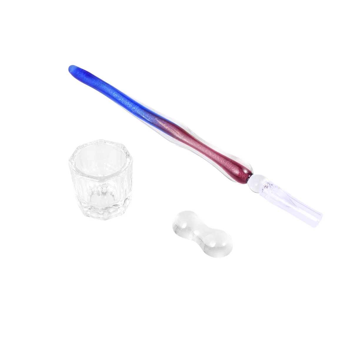 

1 Set Crystal Glass Pen Kit Violet Gradient Star Sky Exquisite Handmade Dip Pen Writing Tools Office Art Supplies Gift Box