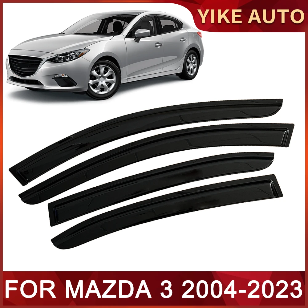 Window Visor for MAZDA 3 2004-2023 Weathershied Door Visor Wind Sun Rain Guards Side Window Wind Deflectors Auto Parts