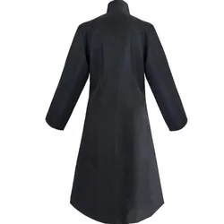 Men Covered In Black Robes Cos Halloween Magic Clothes Cos Costume Professor Costume Man Wizard Robe Long Sleeve Black Jacket