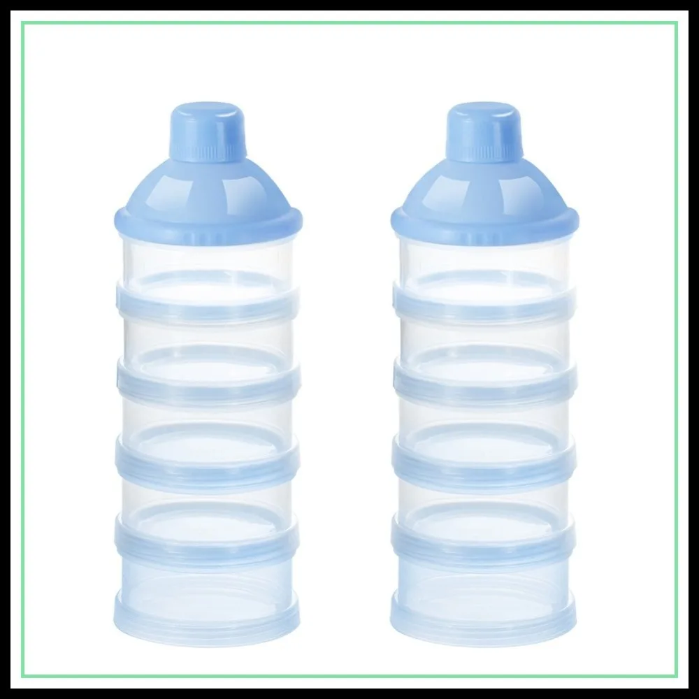 

5 Compartment Stackable Formula Dispenser for Travel, BPA Free Baby Milk Powder Container, Snack Storage