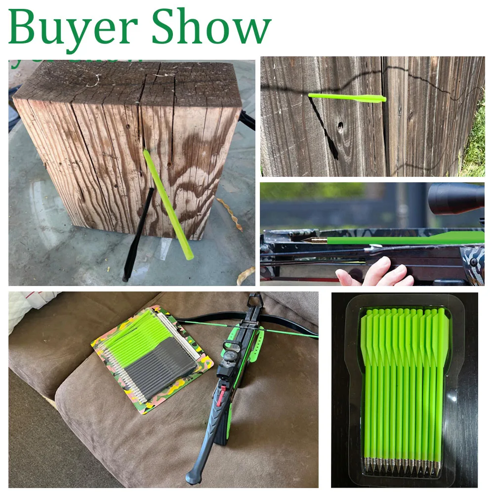 36/60 قطعة 6.3 "سهام القوس والنشاب البلاستيك رمح القوس والنشاب البراغي دوارات الصلب نصائح ل 50-80lbs مسدس القوس والنشاب الصغير الصيد الهدف #2