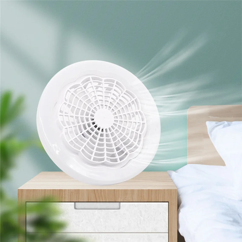 Plafonnier LED Intelligent avec Ventilateur de Plafond, Télécommande, Luminaire Décoratif d'Nik, Silencieux, Idéal pour une Chambre à Coucher ou une Cuisine, 30W, Gér-Orange