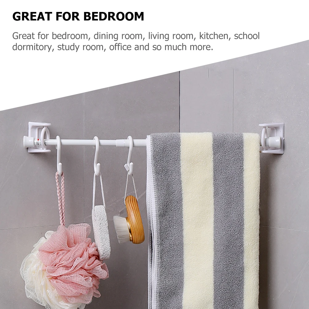 Комплект из 4 кронштейнов для шторок, прочный АБС-пластик, без сверления, для использования в различных комнатах, в том числе для душевых шторок в ванной.