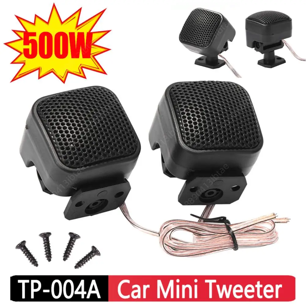 2Pcs Universal Car Mini Square Tweeter Speaker 500W TP-004A Auto Horn Audio Music Car Speakers Loudspeaker for Car Audio System