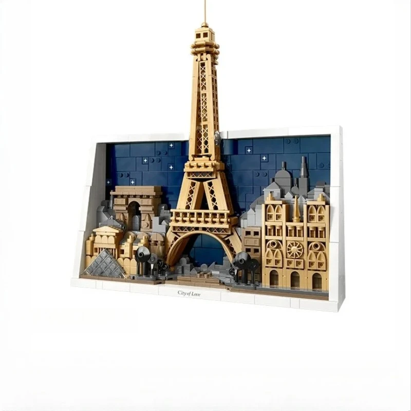 

Детализированный коллекционный конструктор-реплика Disney Instant 21064 Paris Love City Office Display, подарок на годовщину для мальчиков и девочек