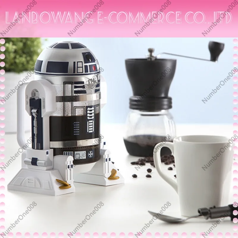 Creative R2D2 Robot Shape Mini Manual Drip Coffee Maker Insulated Coffee Pot French Press Pot For Home Office - view 3