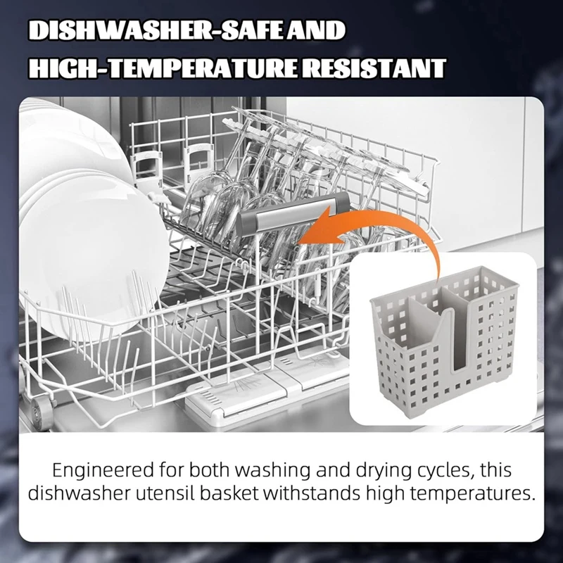 AT69 -2 Pack Dishwasher Basket For Straw And Chopstick Dishwasher Utensil Basket Dishwasher Drainer Basket For Washing Drying