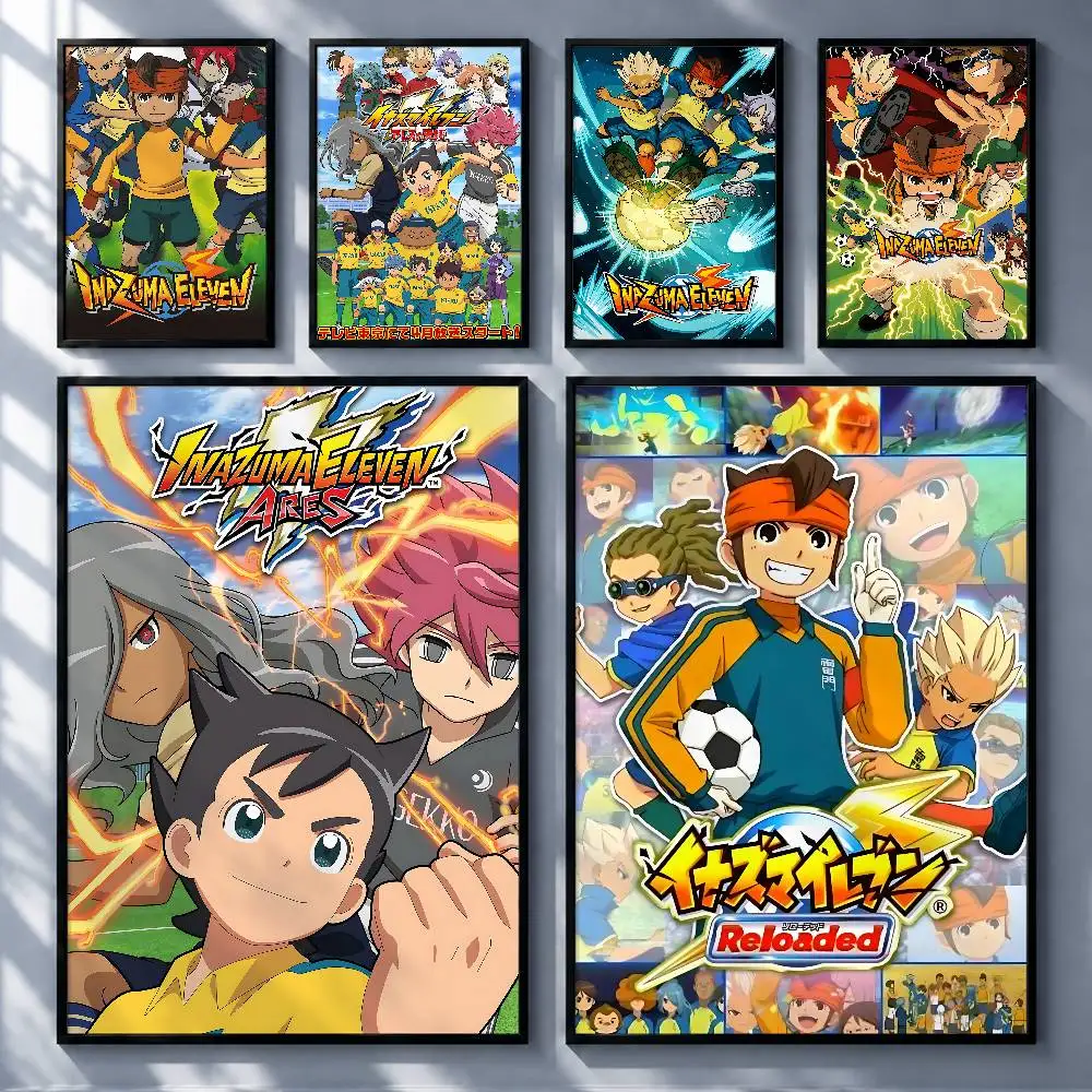 Trending Anime Inazuma Eleven Posters Premium Self-Adhesive No Residue Wall Sticker for Home Office Bar Decor