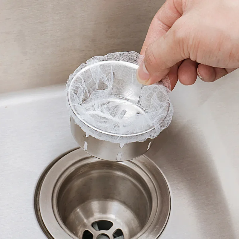 Water Tank Filter Screens Are Installed in The Anti Blocking Bag At The Drain Outlet of The Kitchen Sink