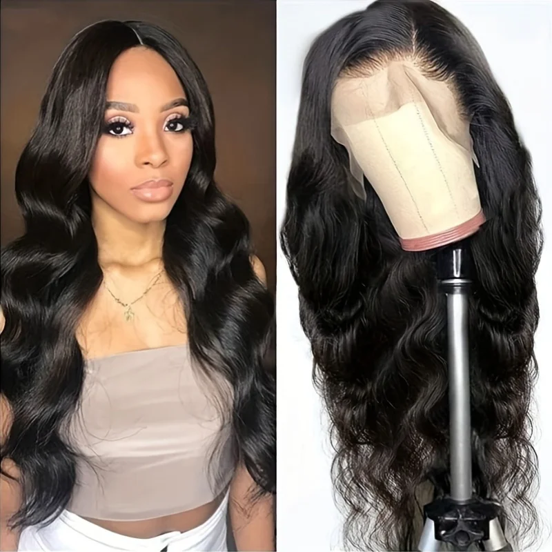 

13*4 Body Wave Lace Front Wigs Glueless Lace Wig Pre Plucked Hairline HD Transparent Lace Wigs For Women 200% Density