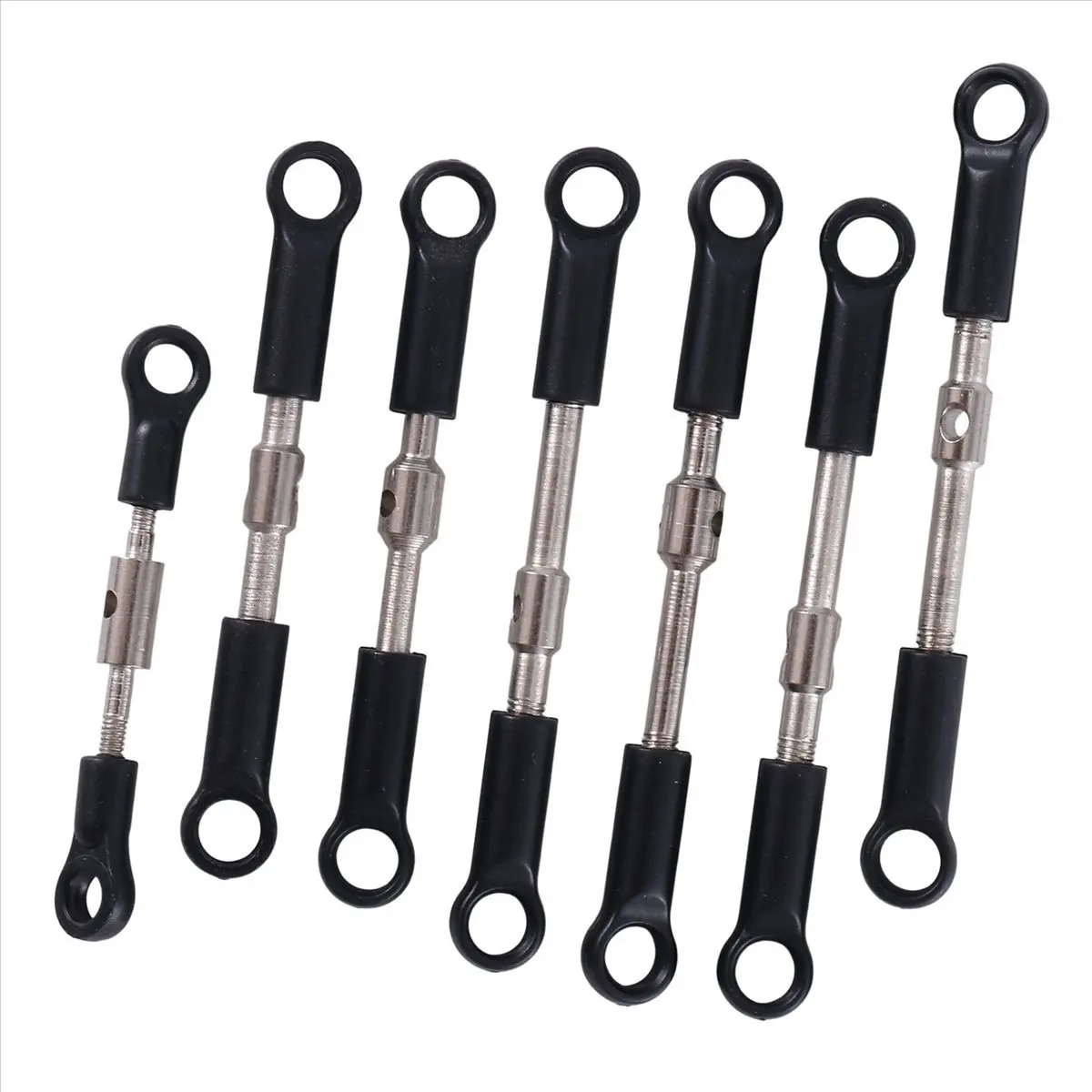 7Pcs Front Rear Tie Rod Linkage Servo Link Rod Set for 144001 144010 124016 124017 124019 RC Car Spare Parts [sgqu-Toy]
