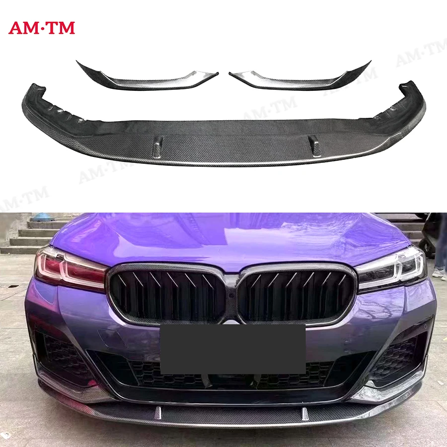 

Carbon Fiber For BMW 5 Series G30 G38 525 540i 530i 2021+ Car Front Bumper Splitter Front Lip Chin Spoiler Diffuser Parts