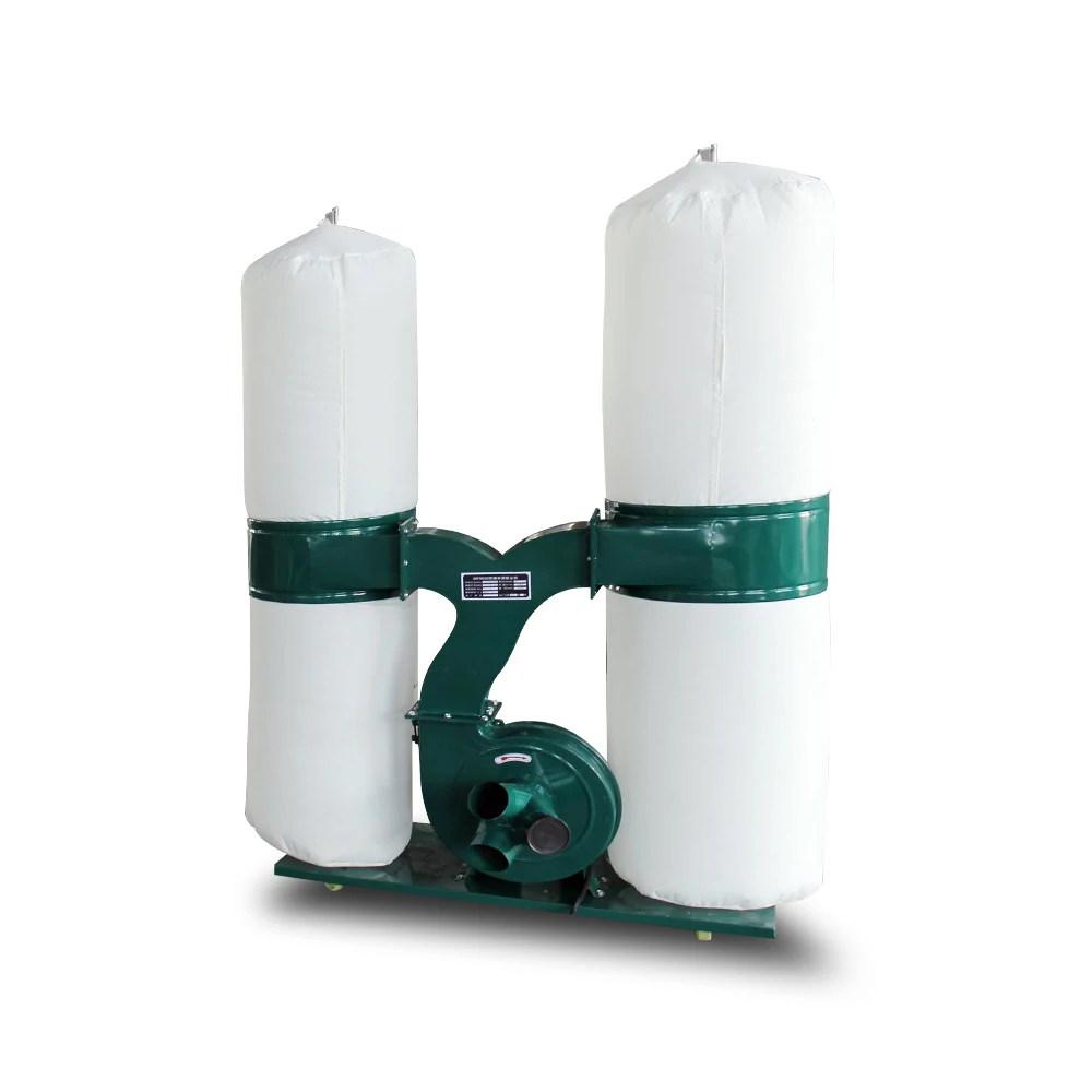 3kw Two-Bag Woodworking Dust Collector Machine with Motor Core Component Wood Dust Vacuum
